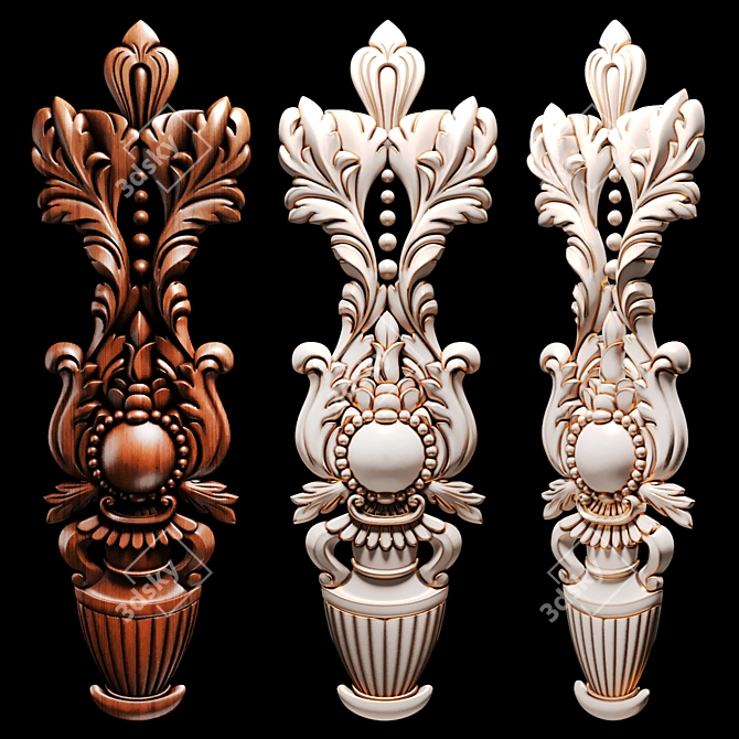 CNC Wood Decor Model File 3D model image 1