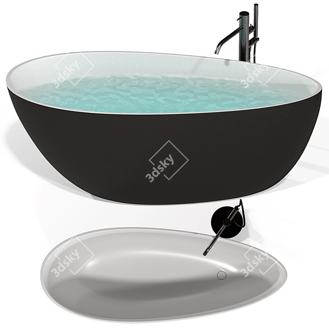 Besco Goya B&W Freestanding Bathtub 3D model image 1