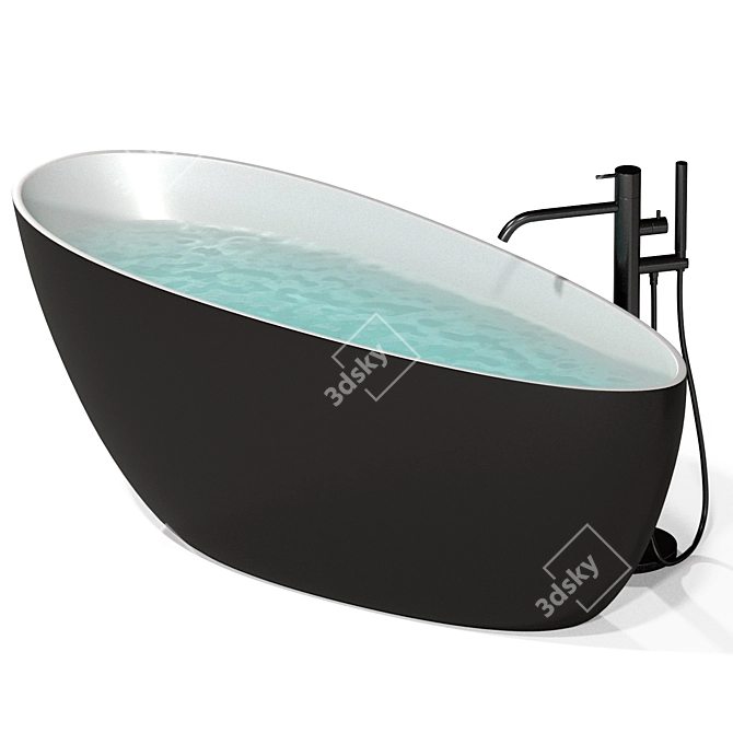 Besco Goya B&W Freestanding Bathtub 3D model image 3