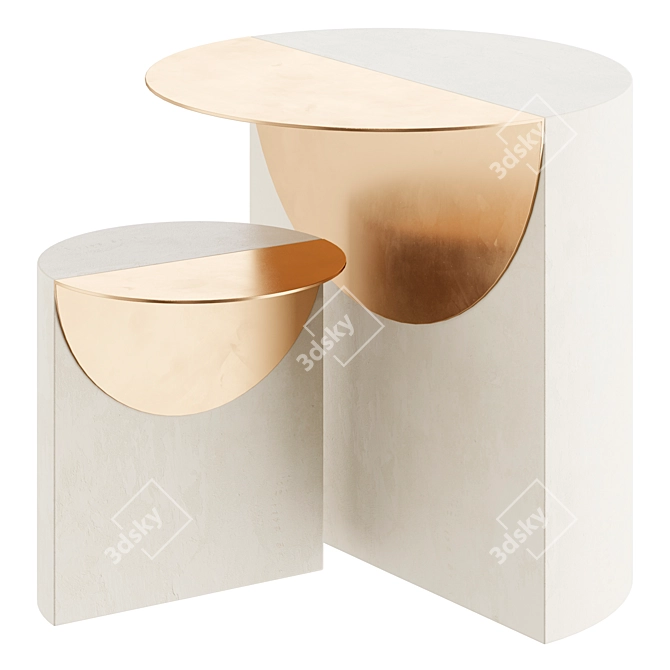  Elegant Leda Round Tables 3D model image 2