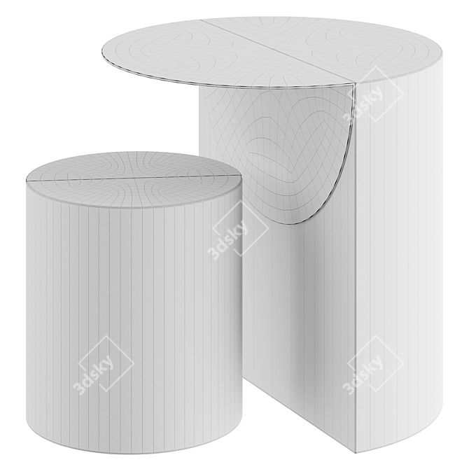  Elegant Leda Round Tables 3D model image 3