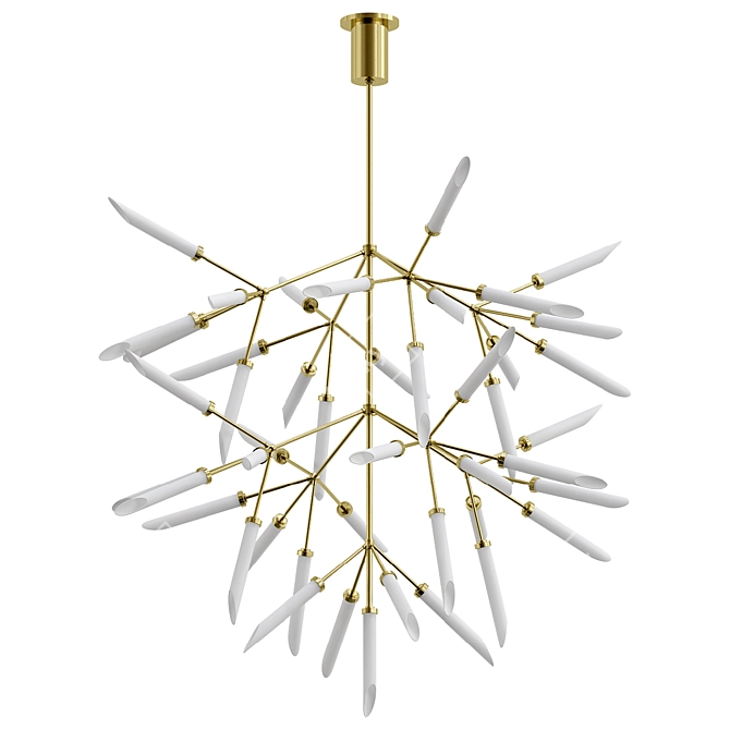 Elegant Spur Grande Chandelier LED 3D model image 1