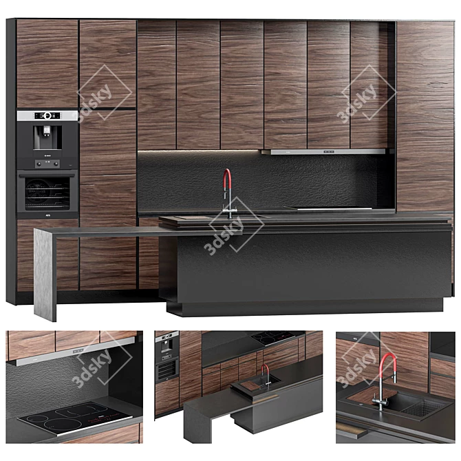 Modern Kitchen Design03: 3D Model 3D model image 1