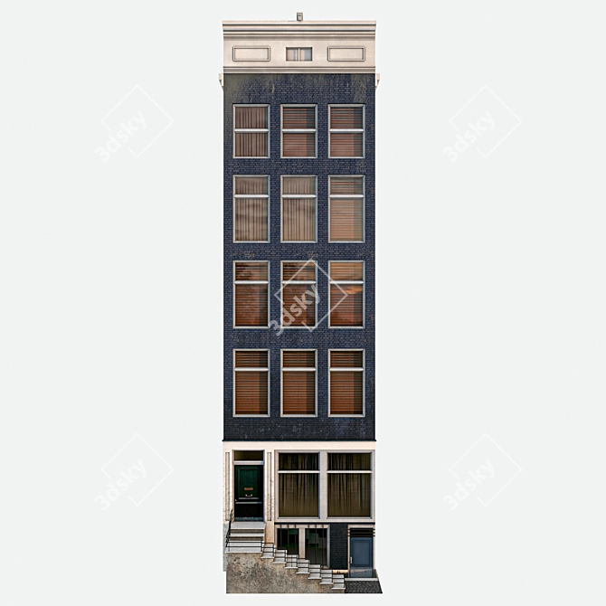 Spacious Urban Apartment Model 3D model image 1