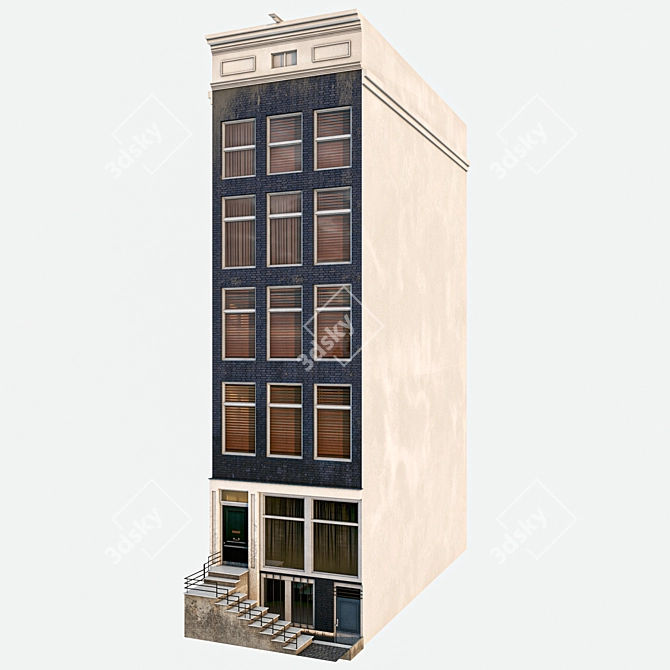 Spacious Urban Apartment Model 3D model image 2