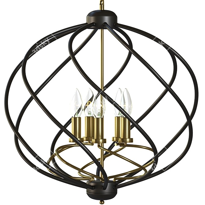 Luxury Sorrel Chandelier by Eurosvet 3D model image 1