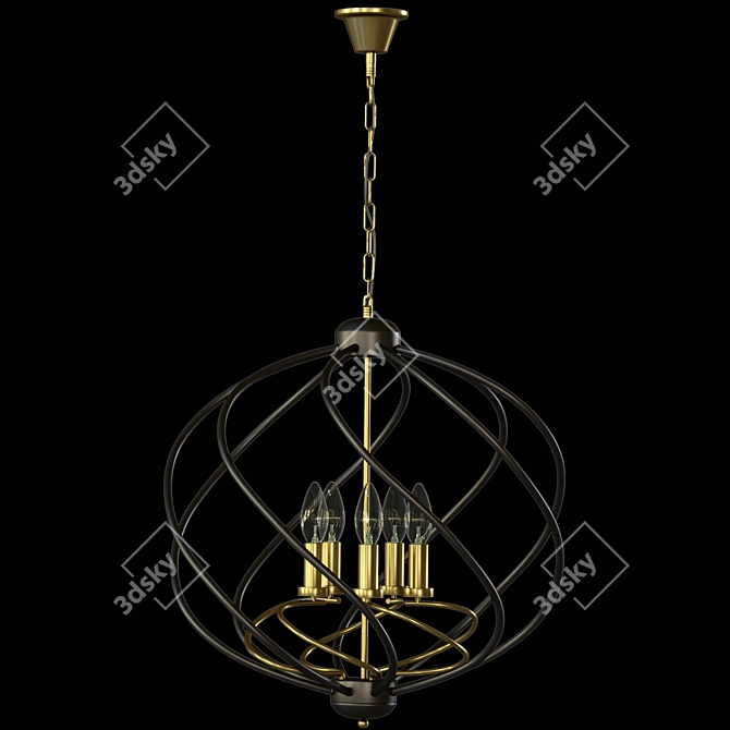 Luxury Sorrel Chandelier by Eurosvet 3D model image 4