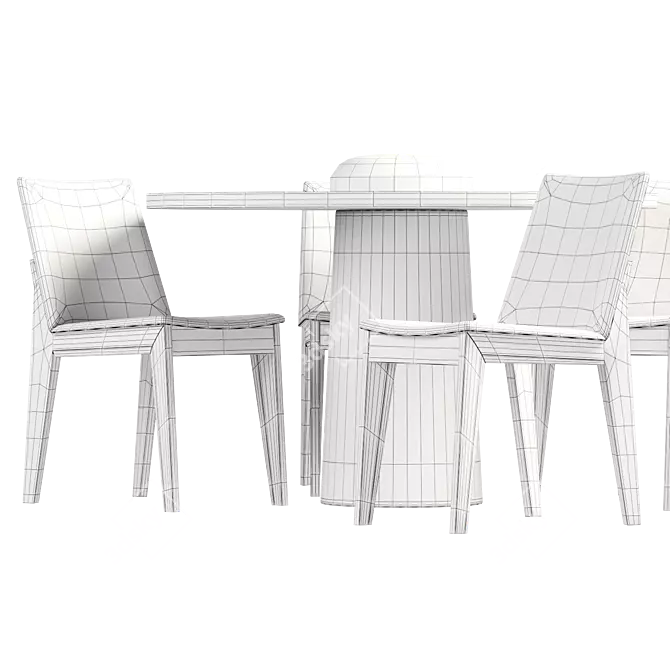 Garda Decor Fuchsia Dining Chair 3D model image 3