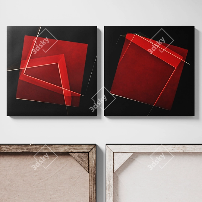 Modern Art Cubes by Vladimir 3D model image 1