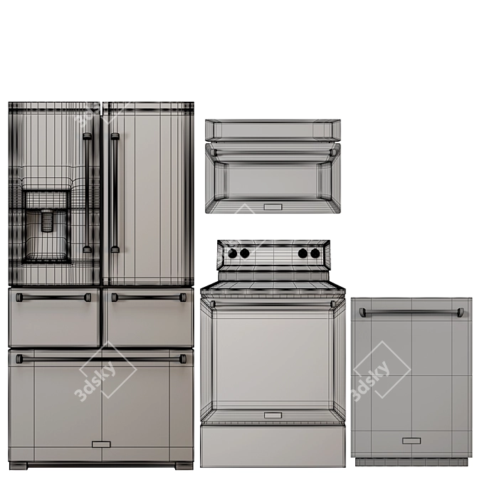 KitchenAid Appliance Set: Complete Kitchen Ensemble 3D model image 7