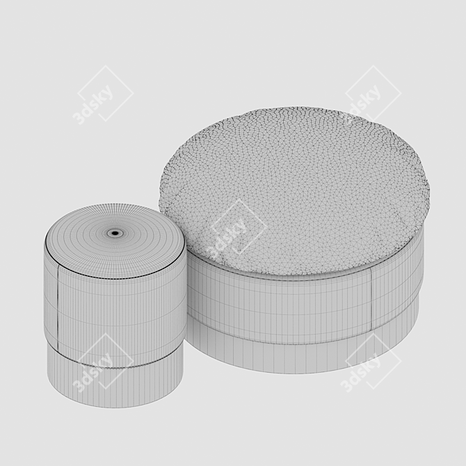  Modern Harbin Stool Set 3D model image 4