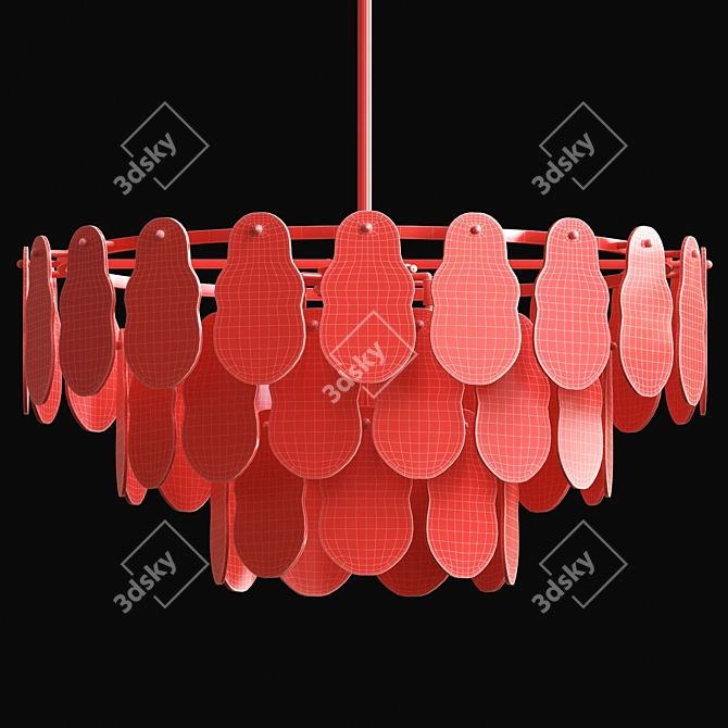 Modern Metal and Glass Lamp 3D model image 3