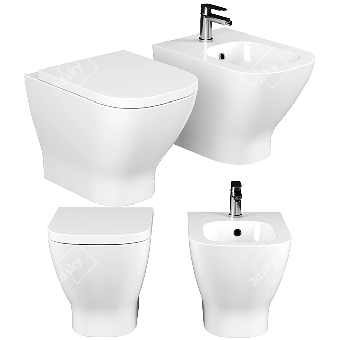 Roca Gap Wall-hung Toilet 3D model image 1