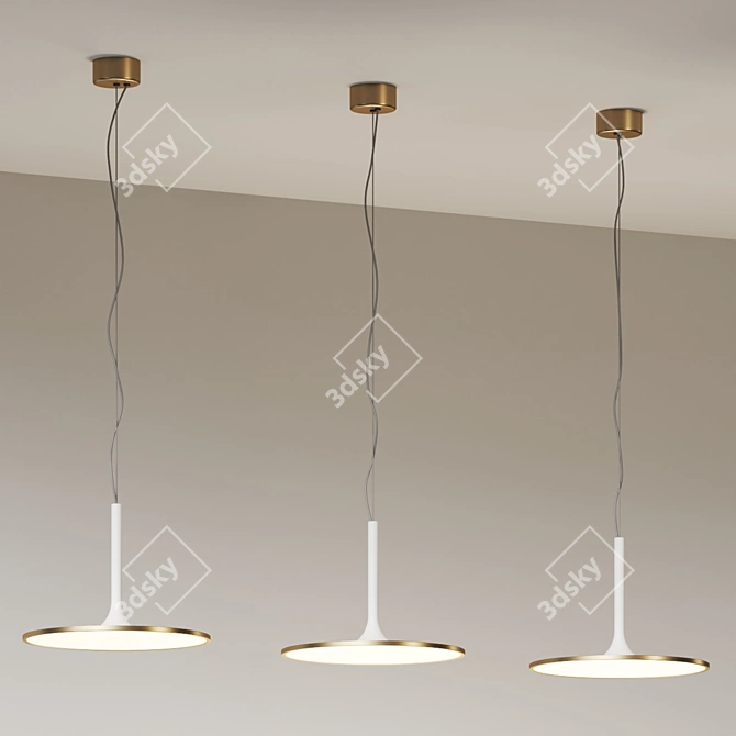 Modern LED Pendant Light Fixture 3D model image 2