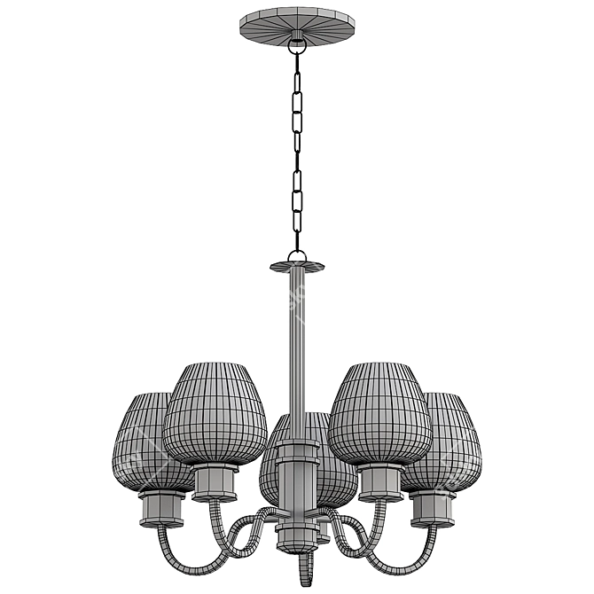 Elegant Windsor Ceiling Lighting Model 3D model image 2