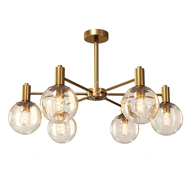 Freya Globo Crystal Chandelier 65CM 3D model image 1