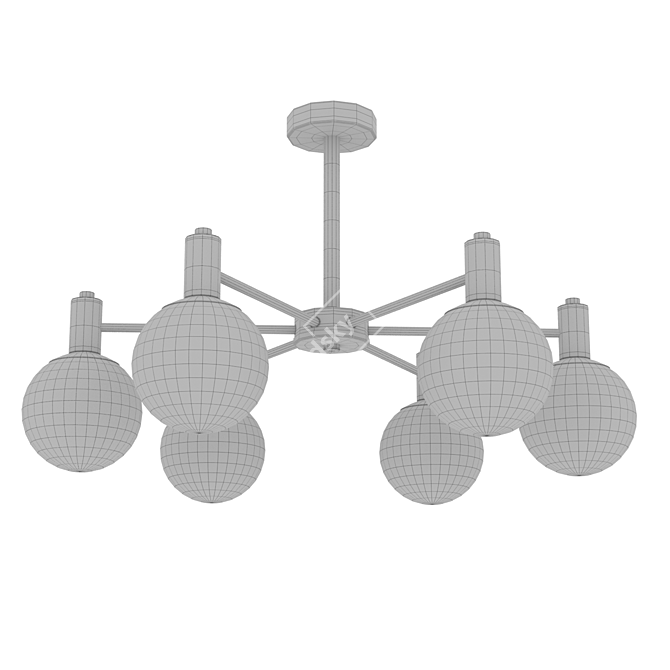 Freya Globo Crystal Chandelier 65CM 3D model image 5