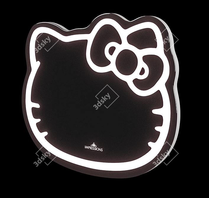 Colorful Hello Kitty LED Mirror 3D model image 8