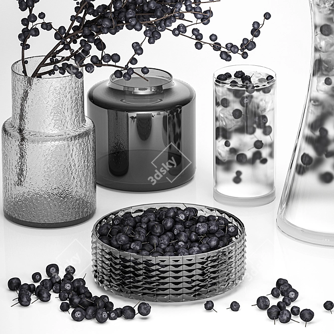 Berry Lemonade Pitcher with Blueberry and Blackthorn 3D model image 3