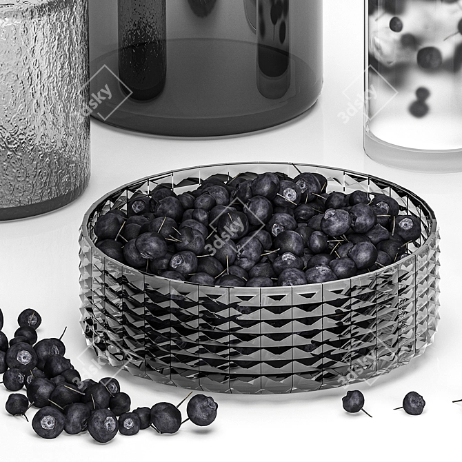 Berry Lemonade Pitcher with Blueberry and Blackthorn 3D model image 4