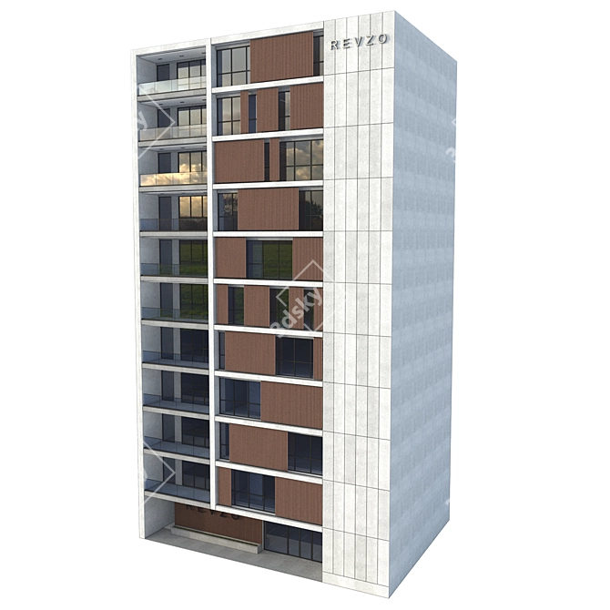 Precise Modular Office Structure Offering Versatile Design 3D model image 5