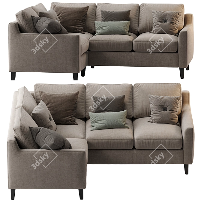  Luxe Beverly 3-Piece Sectional 3D model image 4