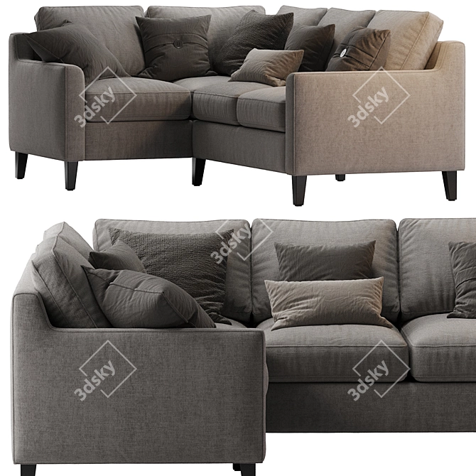  Luxe Beverly 3-Piece Sectional 3D model image 5