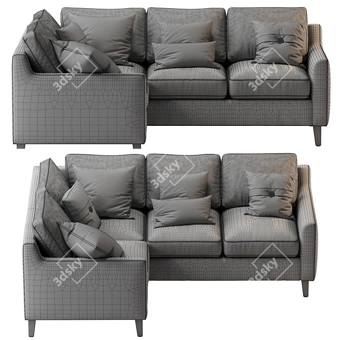  Luxe Beverly 3-Piece Sectional 3D model image 7