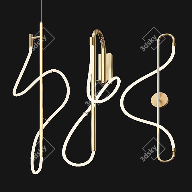 Elegant Glorify Collection Lamps 3D model image 1