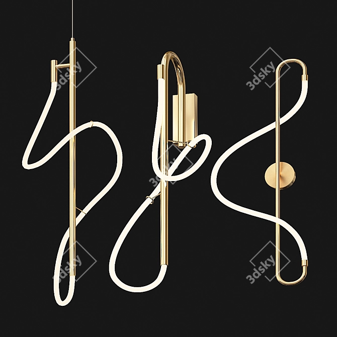 Elegant Glorify Collection Lamps 3D model image 5