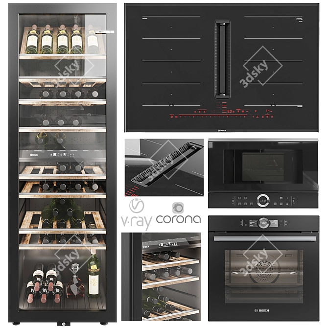 Bosch Kitchen Appliances Set 2015 3D model image 1