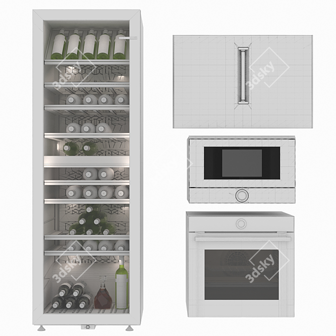 Bosch Kitchen Appliances Set 2015 3D model image 7