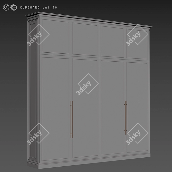 Designer Cupboard Set 3D Models 3D model image 4