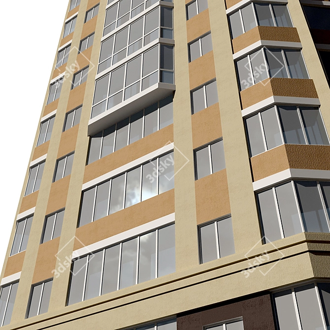 Multi-Apartment Residential Building 3D model image 3