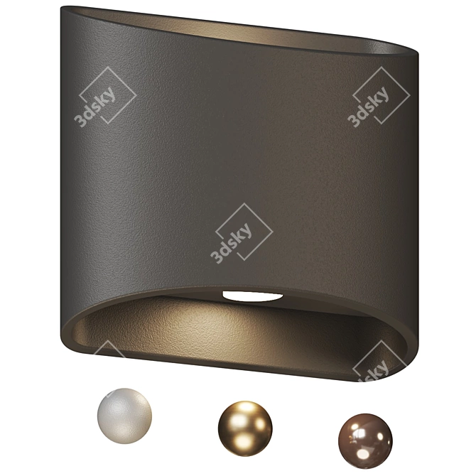 Sculptural LED Wall Sconce 3D model image 1