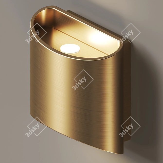 Sculptural LED Wall Sconce 3D model image 2