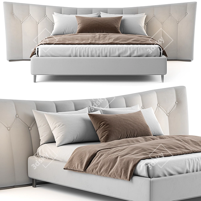 Modern Butterfly Bed Frame 3D model image 1