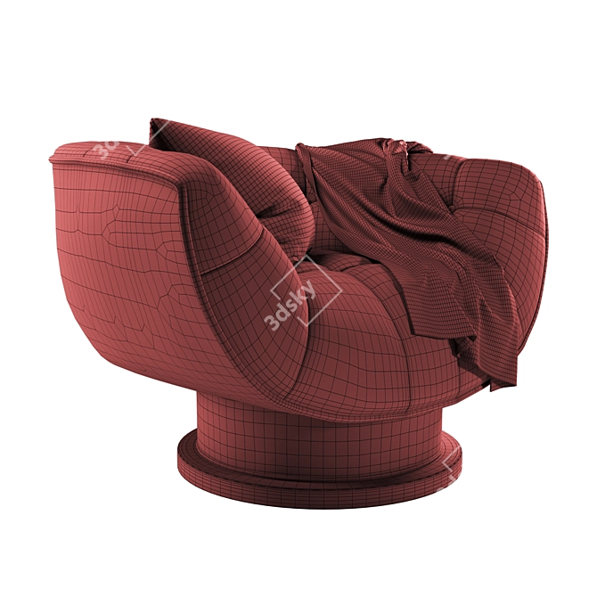 Modern Swivel Lounge Chair, 2017 3D model image 5