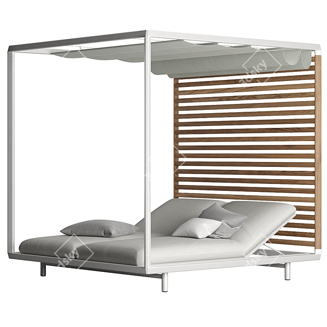 Stylish Pavilion Canopy Daybed 3D model image 1