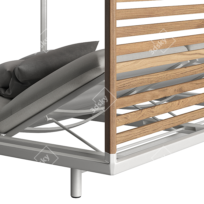 Stylish Pavilion Canopy Daybed 3D model image 5