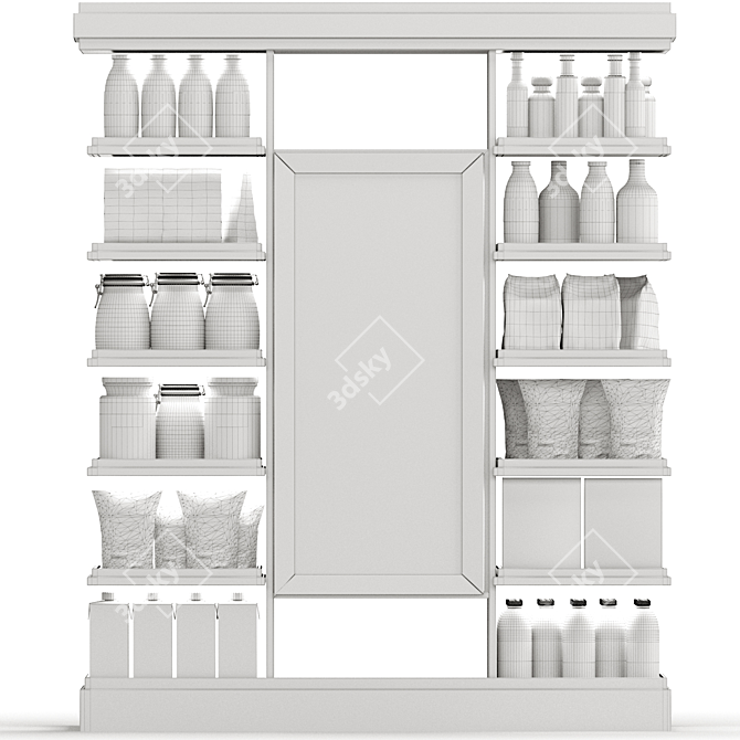 Supermarket Product Display Showcase 3D model image 2