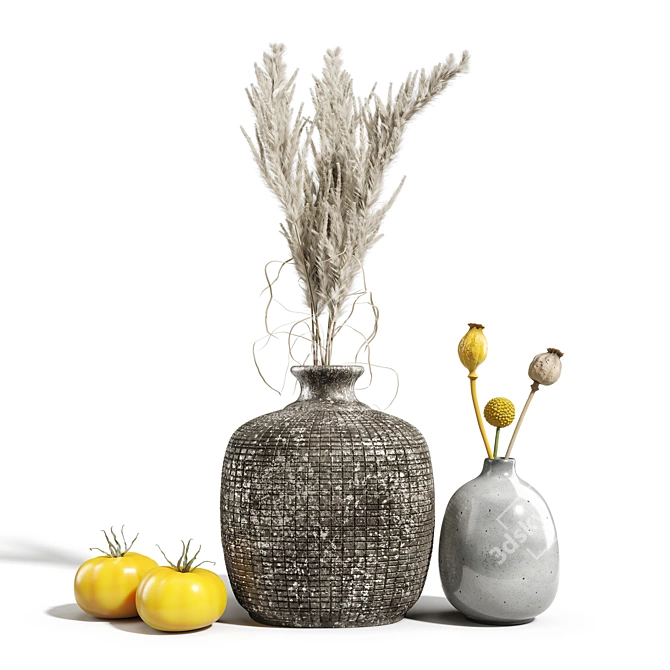 Stylish Vases Set LaRedoute 3D model image 3