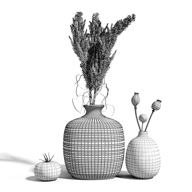 Stylish Vases Set LaRedoute 3D model image 4