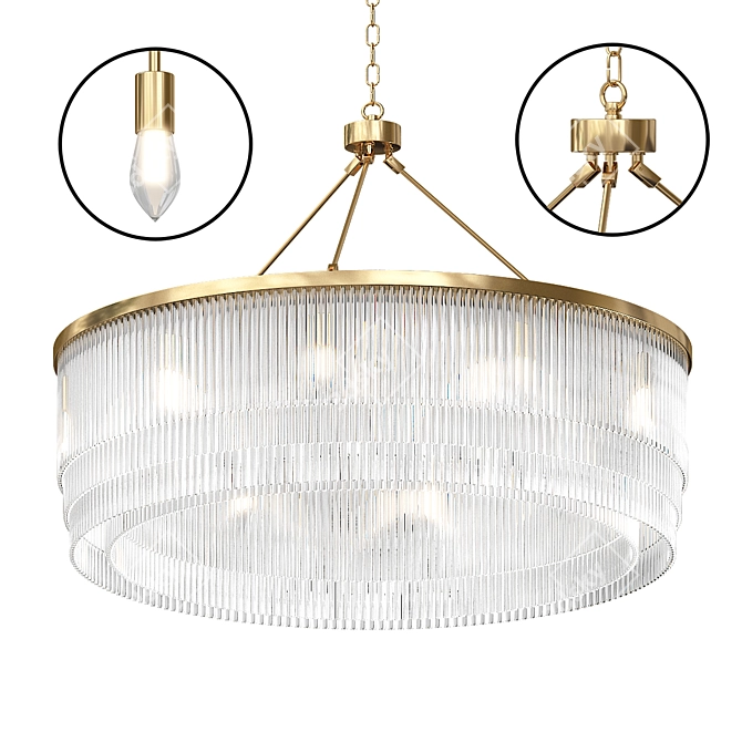 Luxury Eichholtz Chandeliers Collection 3D model image 1