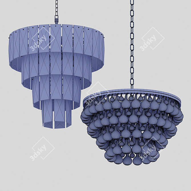 Luxury Eichholtz Chandeliers Collection 3D model image 5