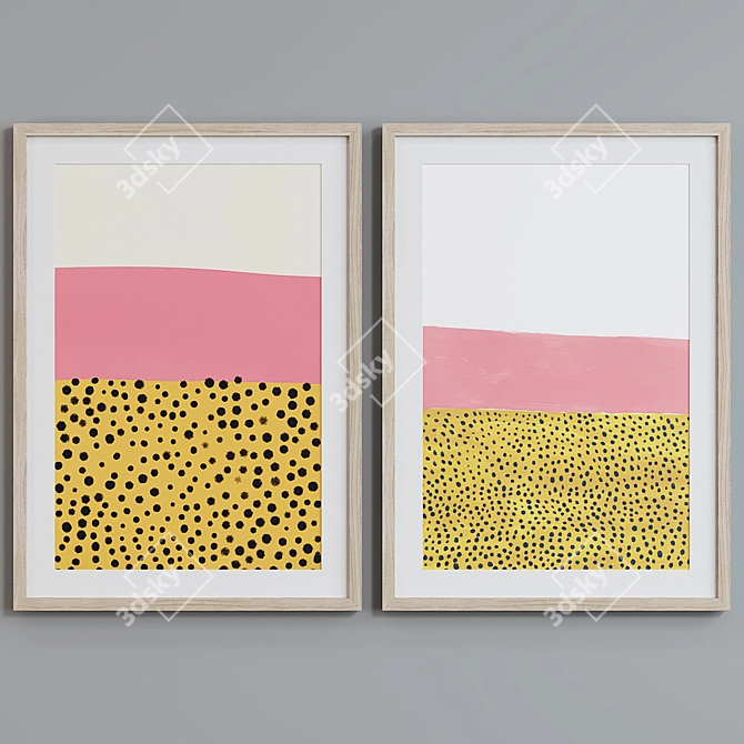 Abstract Modern Picture Frame Set 3D model image 2