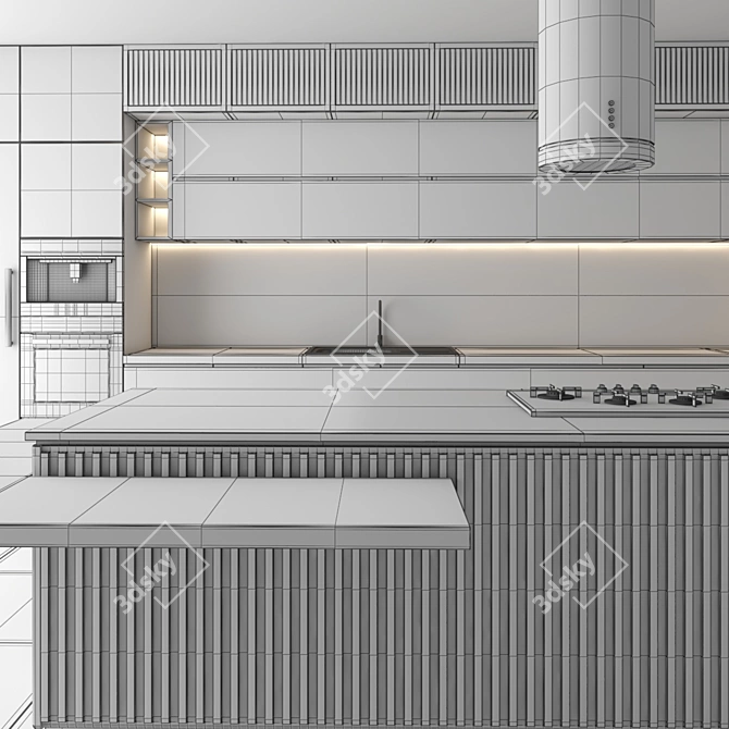 Vray & Corona Kitchen Set 3D model image 5