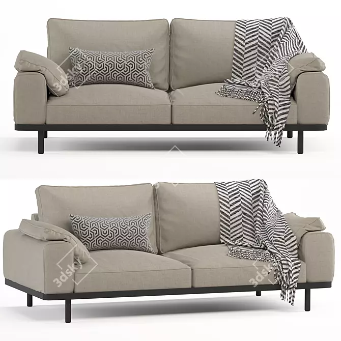 2018 Chintakindi 3-Seater Sofa, Millimeters 3D model image 1