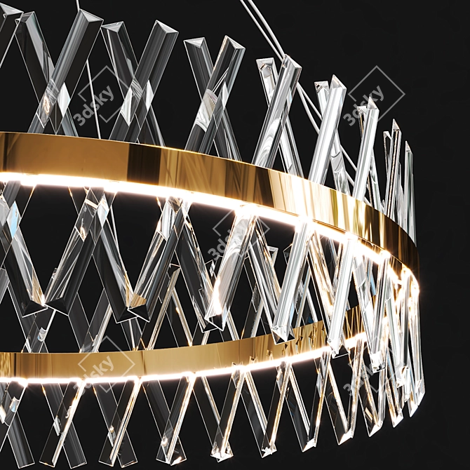 Elegant Crystal Chandelier Carola B 3D model image 2