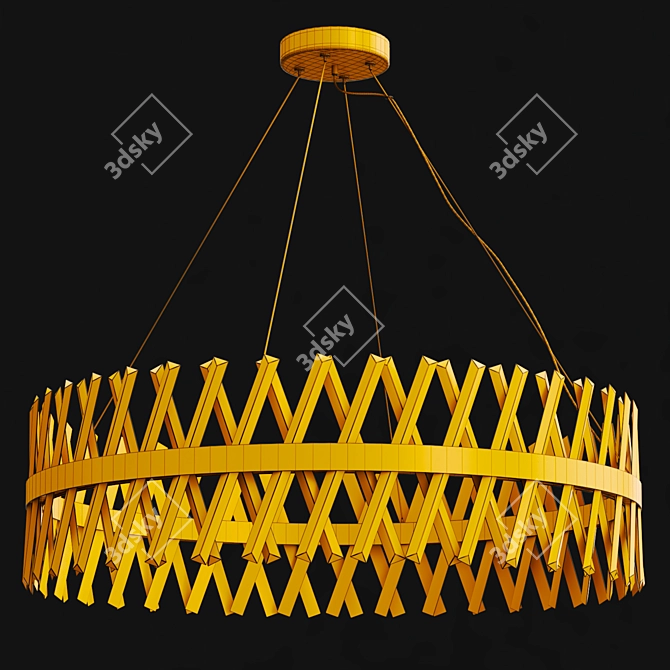 Elegant Crystal Chandelier Carola B 3D model image 4